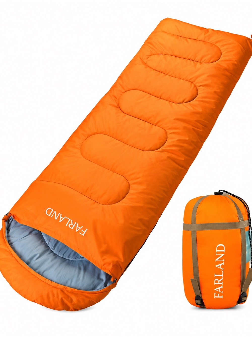 FARLAND Orange Rectangular Sleeping Bag Bedroll New Without Tags
